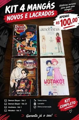 Kit 4 mangás novos e lacrados