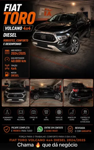 Fiat Toro Volcano 2.0 16V 4X4 TB Diesel Aut. 2025