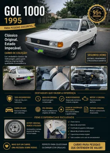 Volkswagen Gol Geração I 1000 2P 1995