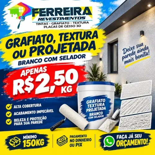 PROMOÇÃO IMPERDIVEL GRAFIATO, TEXTURA OU PROJETADA