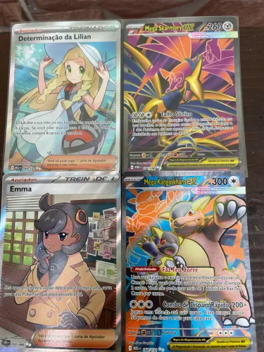 Lote 4 Cartas Pokémon TCG Raras e Ultra Raras - Originais