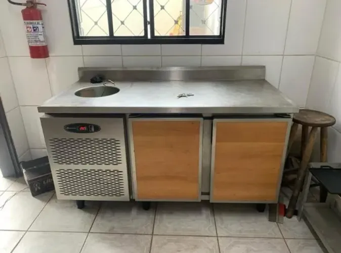 PRA VENDER HOJE! BALCÃO REFRIGERADO 2 PORTAS INOX MACOM