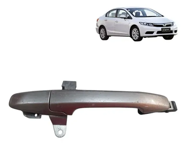 Macaneta Externa Lado Direito New Civic 2011 2014 6 Cinza Dianteira/traseira
