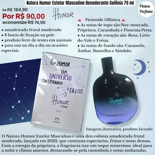 Natura Humor Estelar Desodorante Colônia Masculino 75 ml em Promoção