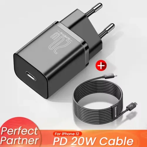Carregador Baseus 20w + Cabo tipo C 1m Baseus