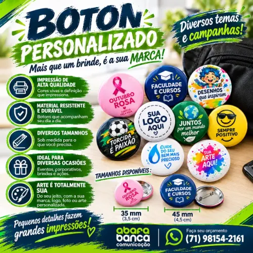 Botom Personalizado - (45MM) 10 unids