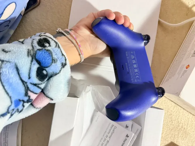 Controle de ps5 azul cintilante