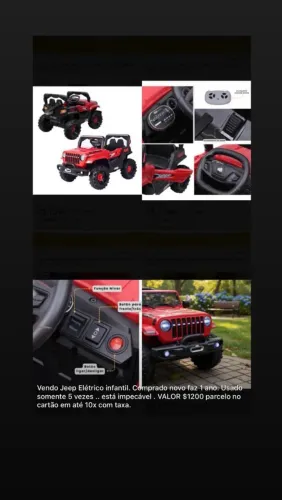 Jeep Infantil Elétrico