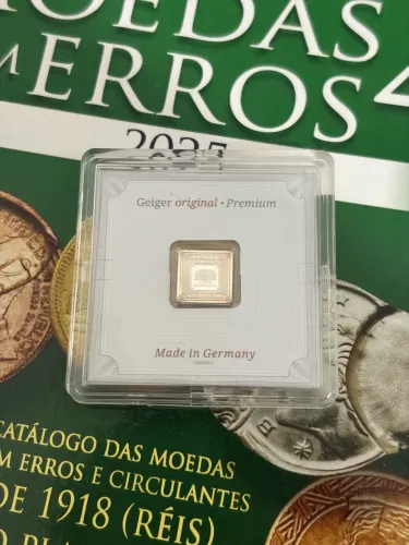 1 grama de prata 999 Geiger com Essay