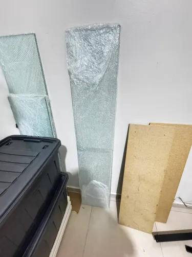 3 prateleiras de vidro 1,13 X 0,30