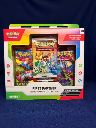 box pokémon first partner illustration collection - item de colecionador