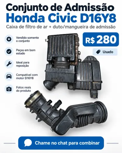 CONJUNTO DE ADMISSÃO HONDA CIVIC D16Y8 - ORIGINAL