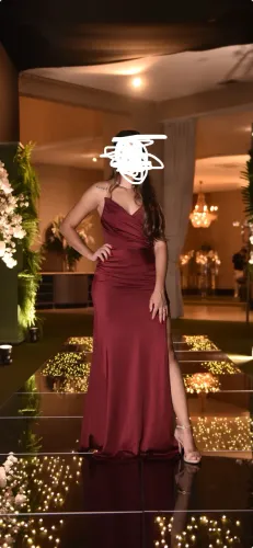 Vestido Longo Marsala - para festa