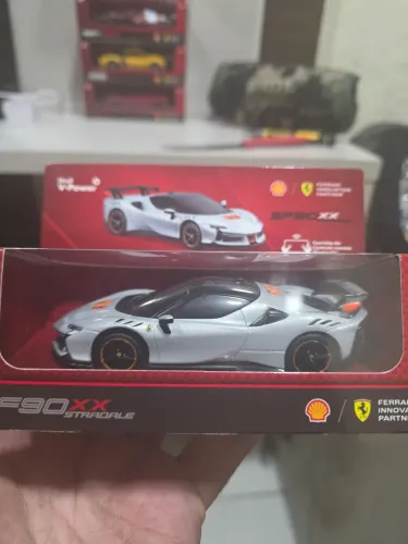 Ferrari miniatura shell modelo f90 xx stradale cinza