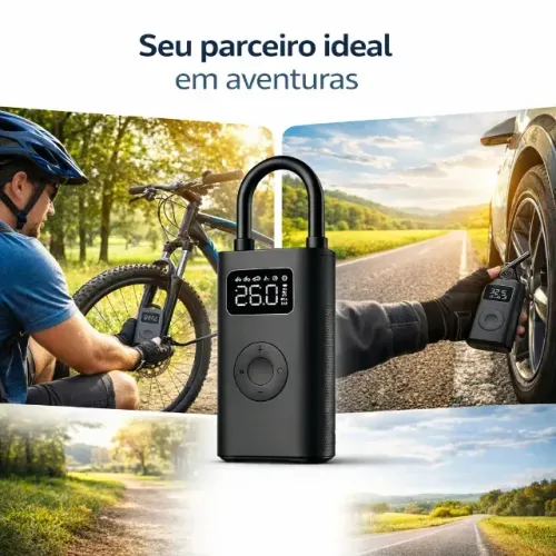 Mini Compressor Digital Hold On Bomba De Encher Pneus Portátil Para Carro Bicicleta Motoci
