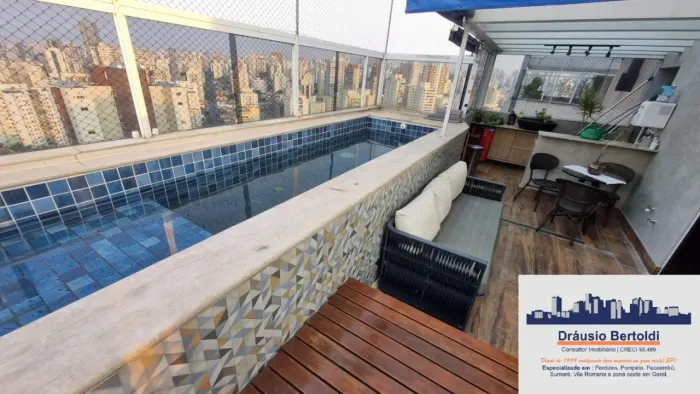 COBERTURA NO VIVACE VILA ROMANA, 193 M2, 3 STS, 4 GARS,LAZER