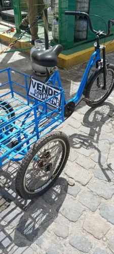 Triciclo de Carga Reforçado (Azul) - Ideal para Entregas e Comércio!