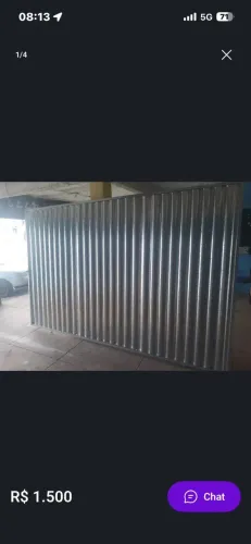 Portão corridizio galvanizado novo