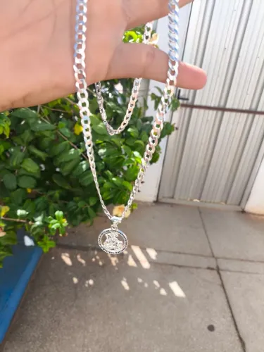 Corrente de prata 925 com pingente