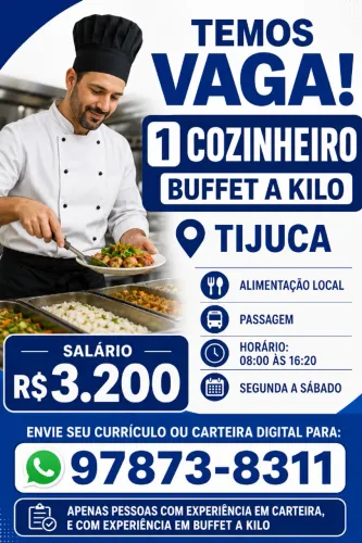COZINHEIRO BUFFET A KILO -  TIJUCA