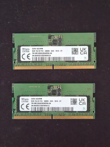 Memória RAM 16GB(2x8) DDR5 5600Mhz