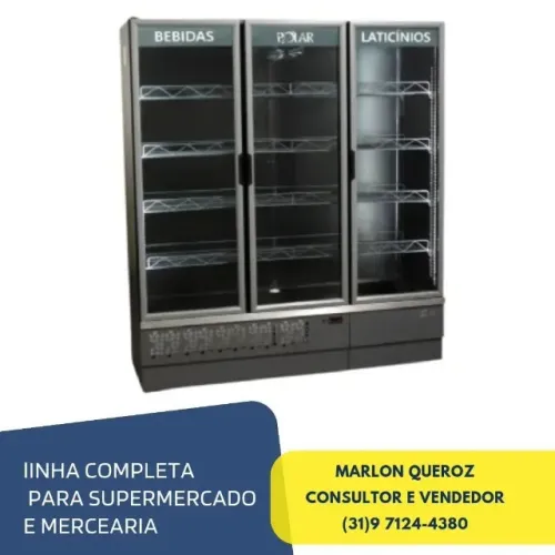 Refrigerador de Bebidas 3 Portas Polar Novo