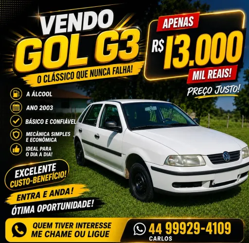 Volkswagen Gol 1.0 Plus 8V 2P (álcool) 2003