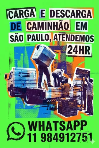 DESCARGA E CARGA DE CAMINHÃO SÃO PAULO REGIÃO METROPOLITANA 