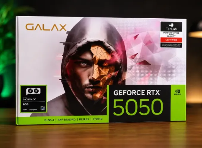 Placa de Vídeo Galax 1-Click OC White 8GB GeForce RTX5050 GDDR6