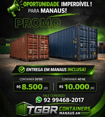Container com entrega grátis