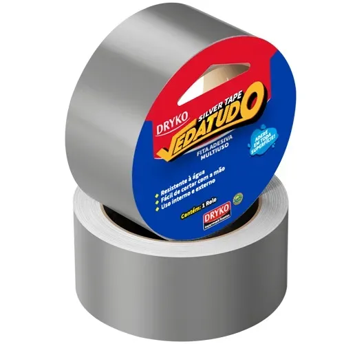 Fita Silver Tape 5m 44mm Cinza - Dryko