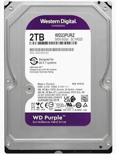 HD WD Purple 2TB WD23PURZ - Para CFTV/DVR - Lacrado, Nunca Usado