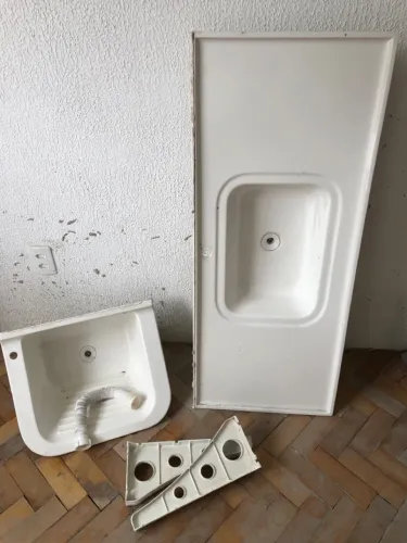Pia e tanque de cozinha 