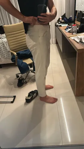 Calça Reta Branca Zara 