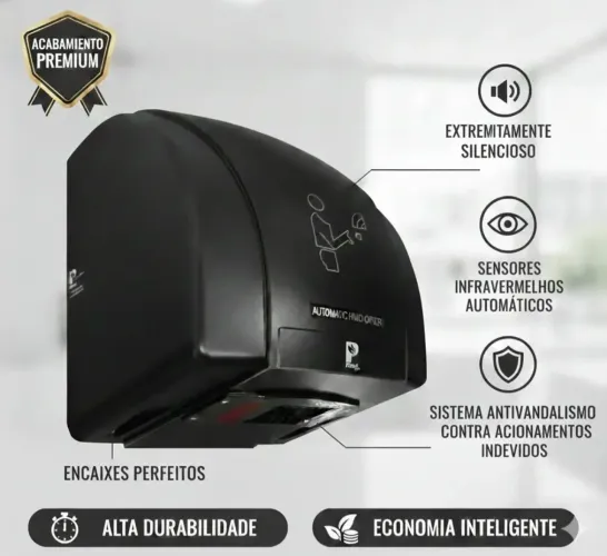 Secador de mãos elétrico automático 