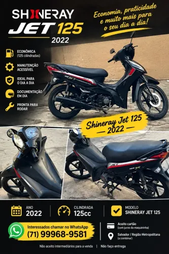 Moto Shineray jet 125 CC 2 x ano 2022