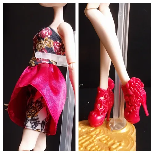 Lote Lizzie Hearts Spring Unsprung roupa e acessório 