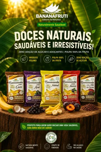 Doces saudáveis da Bananafruti - zero adição de açúcar! 