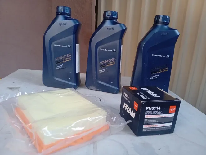 Kit óleo de motor, filtro de ar e filtro de óleo para motocicleta BMW F750/800/850 