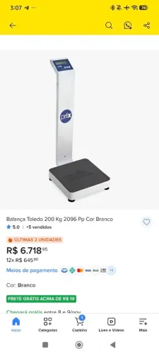 Vendo Balança de Farmácia Prix Toledo Nova
