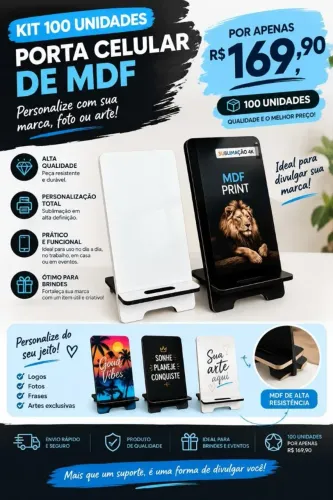 PORTA CELULAR DE MDF PARA PERSONALIZAÇÃO