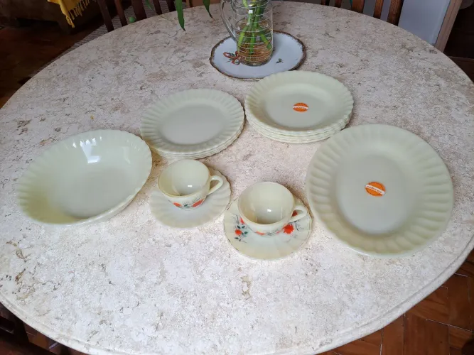 Conjunto de Louças Colorex Opalina 15 Peças | Década de 60