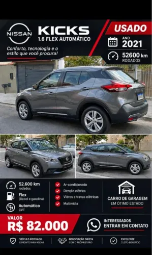 Nissan Kicks Active S 1.6 16V Flex Aut. 2021