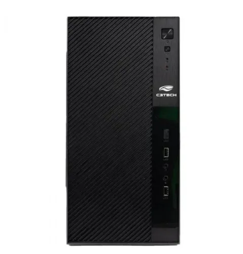 GABINETE OFFICE C/ FONTE 200W PRETO C3TECH MT-31BK - LOJA DADO DIGITAL