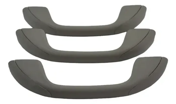 Kit 3 Puxador Alça Teto Pqp Sandero 2015 Logan Original Cinza Cinza