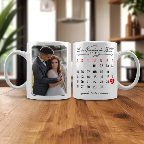 Caneca com a frase quando tudo começou