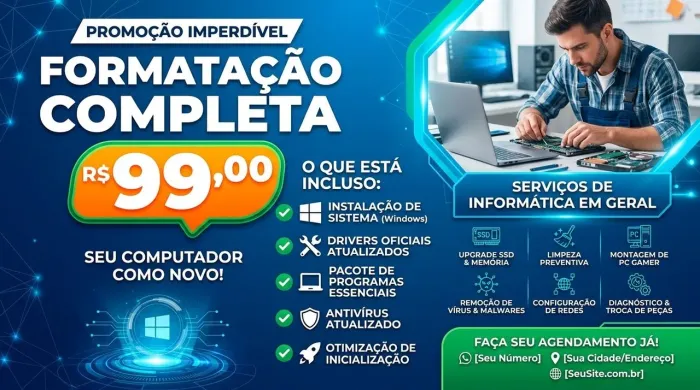 Formatação Computadores e Notebooks