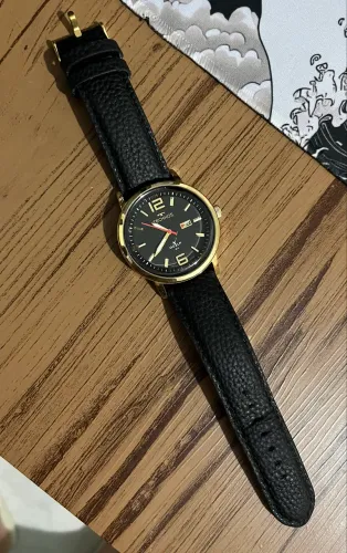 Relógio Masculino Technos Golf Dourado Couro - Original (Modelo 2115MXY)