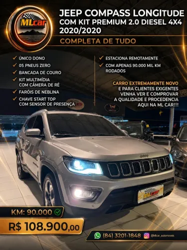 Jeep Compass Longitude 2.0 4X4 Dies. 16V Aut. 2020