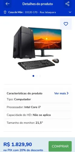 Vendo computador R$ 1.100,00